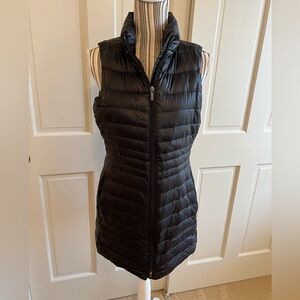 Lands End Black Down Vest - size xs